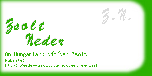 zsolt neder business card